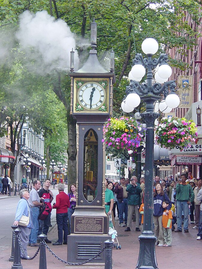 The famous Gastown Steam Clock